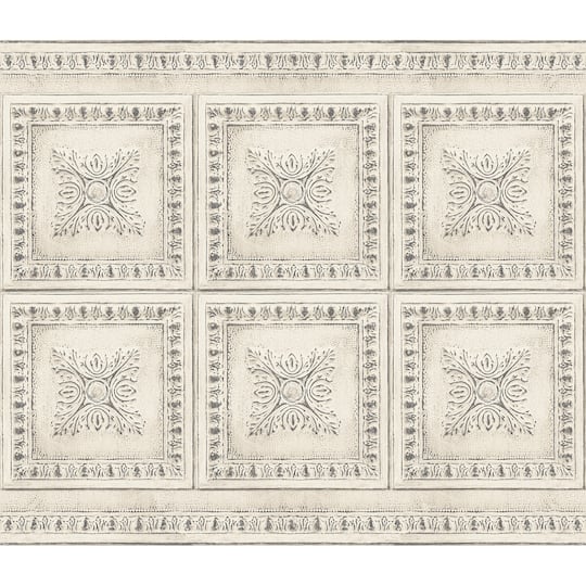 Brewster Cream Vintage Tin Peel & Stick Backsplash | 18" x 9ft | Michaels®